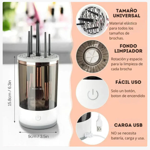 MINI LAVADORA DE BROCHAS DE MAQUILLAJE